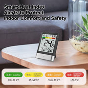 Indoor Digital Weather Station with Large LCD Display Temperature Humidity Monitor Gauge